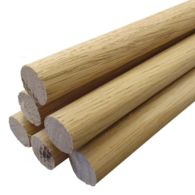Rounded Oak Dowels  Home from Garden Sleepers Express